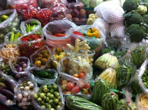 Marché de fruits et légumes à Bangkok