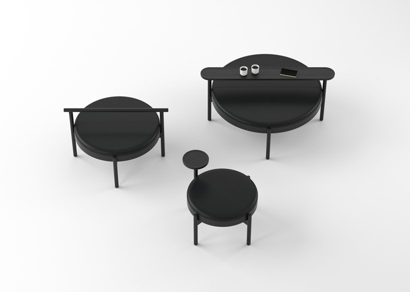 kauppi & kauppi conçoit la collection hygge de poufs en bois avec accessoires complémentaires