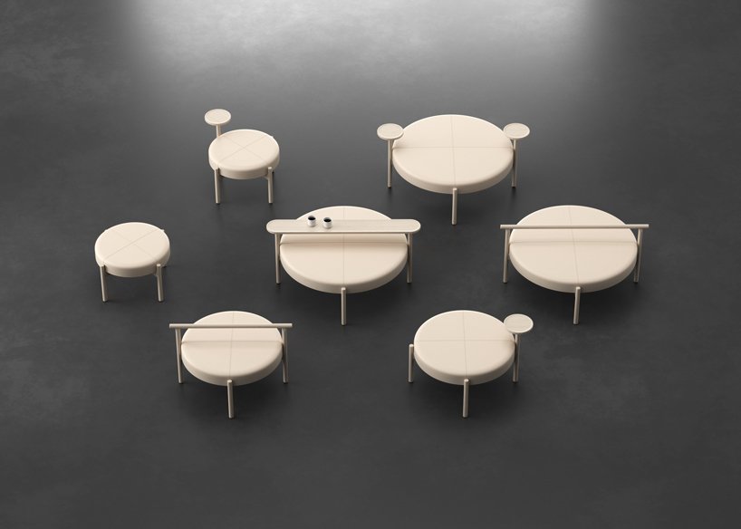 kauppi & kauppi conçoit la collection hygge de poufs en bois avec accessoires complémentaires