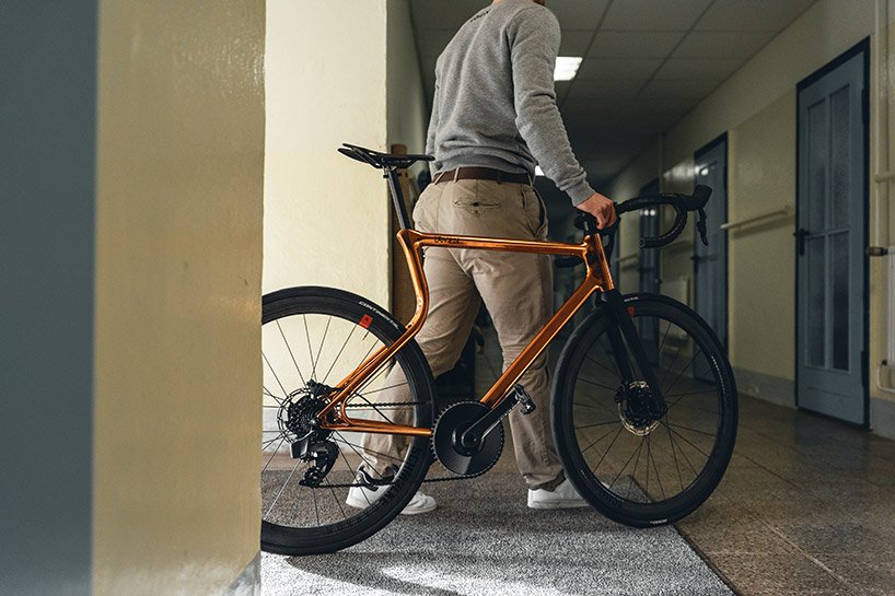 médaille d'or: urwahn bikes x schmolke impressions 3D vélo de course cuivré
