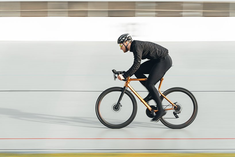 médaille d'or: urwahn bikes x schmolke impressions 3D vélo de course cuivré