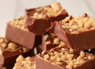 Fudge végétalien au beurre d’arachide et au chocolat Fudge au chocolat et au beurre d