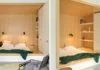 Idée de conception de chambre à coucher – Créez un lit intégré dans une niche bordée de bois