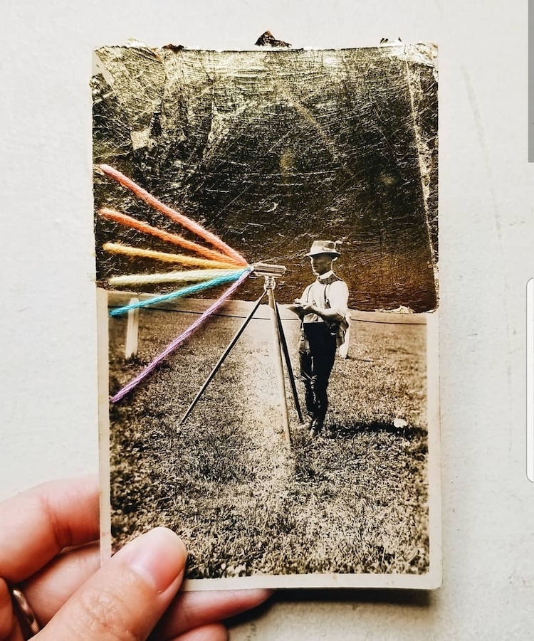 Photographies cousues à la main de Han Cao