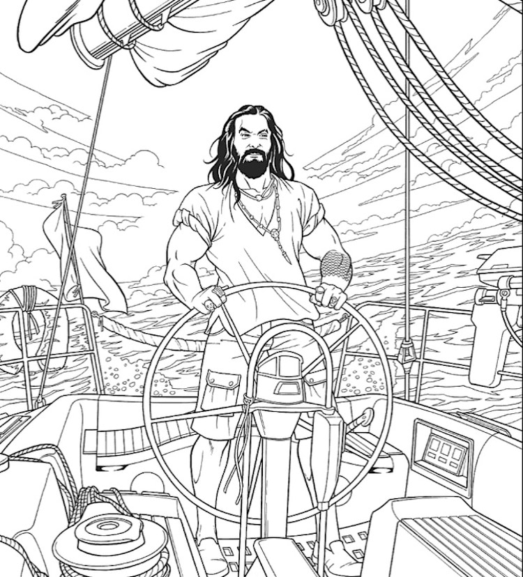 Livre de coloriage Jason Momoa