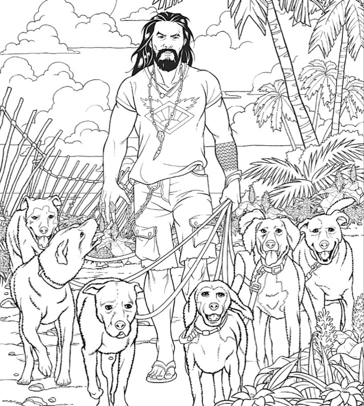 Livre de coloriage Jason Momoa