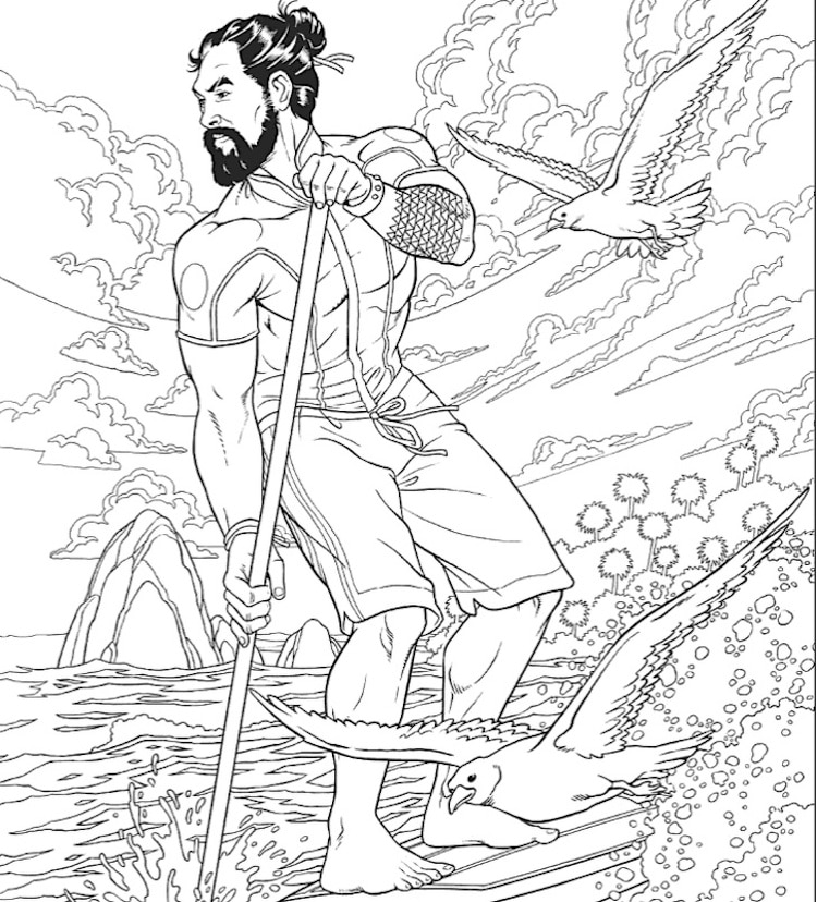 Livre de coloriage Jason Momoa