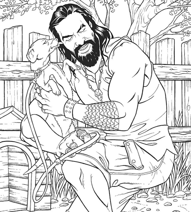 Livre de coloriage Jason Momoa