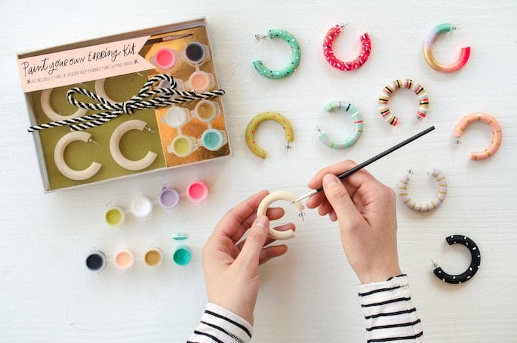 Kit de boucles d'oreilles peintes bricolage
