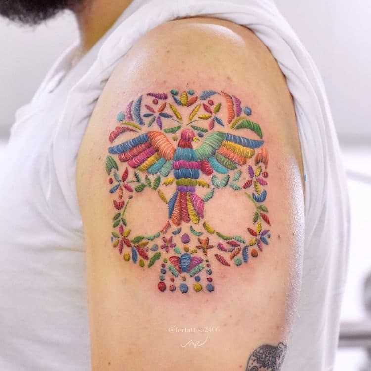 Broderie De Tatouage Mexicain