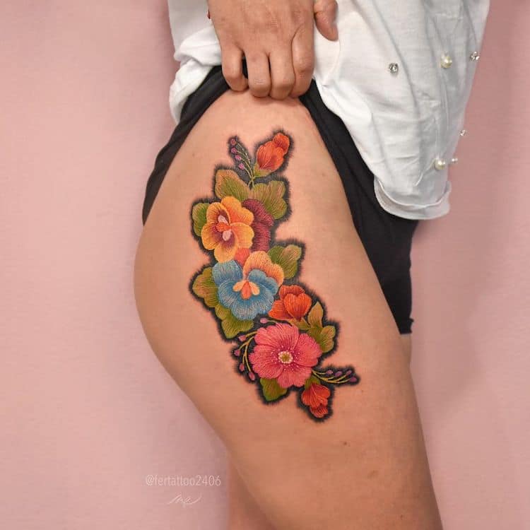 Broderie De Tatouage Mexicain