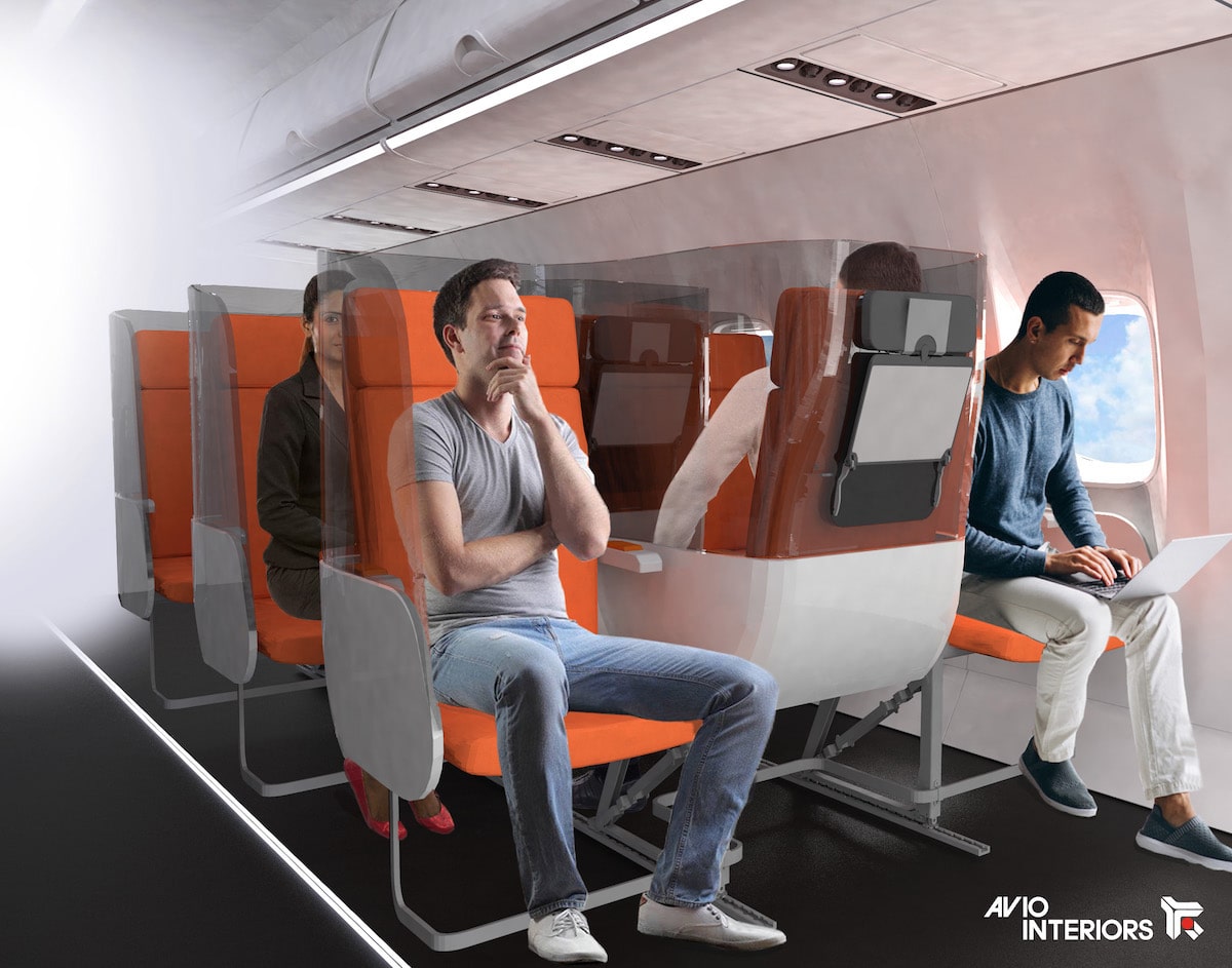 Disposition des sièges Zig Zag dans un avion pour prévenir les maladies