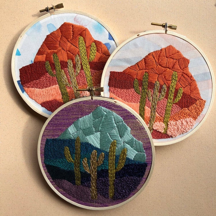 Motif de broderie moderne