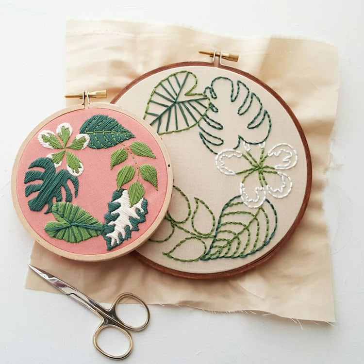 Motifs de broderie à la main