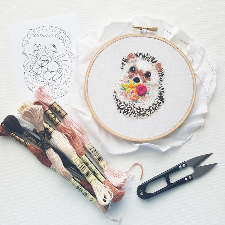 Motifs de broderie à la main