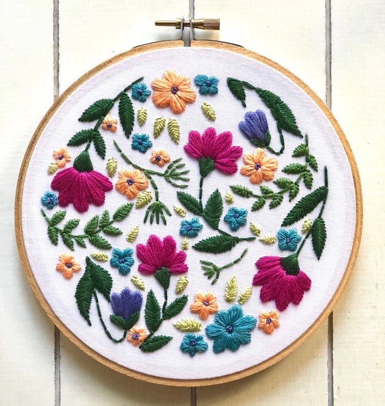 Motifs de broderie à la main
