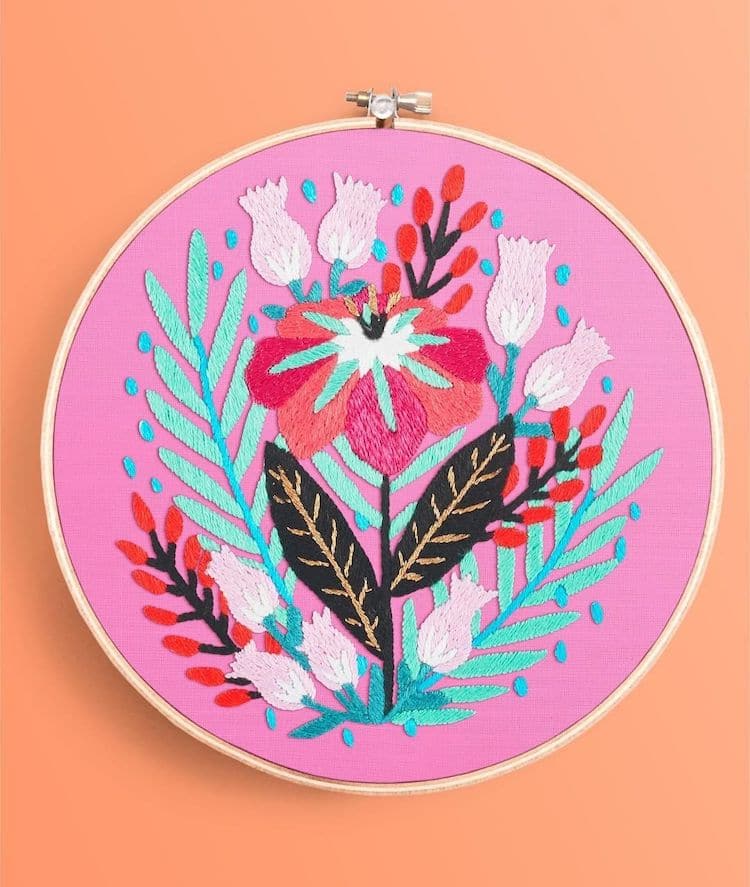 Motif de broderie moderne