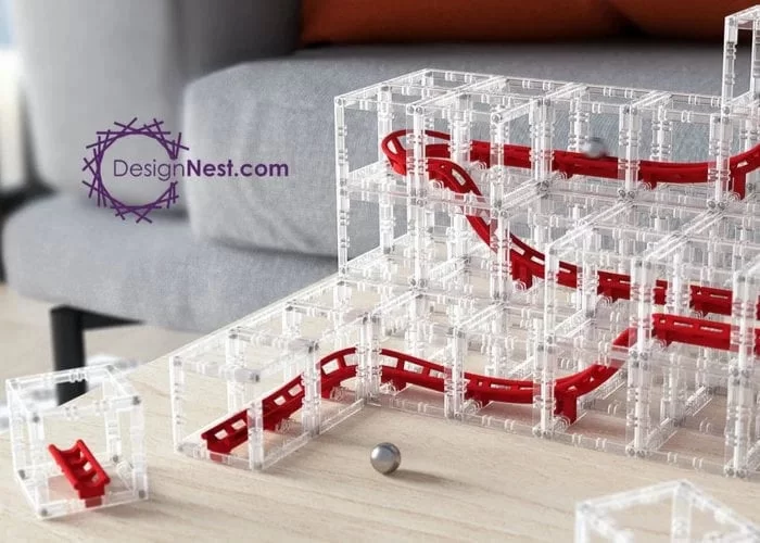 Superbe piste magnétique en marbre MagnetCubes