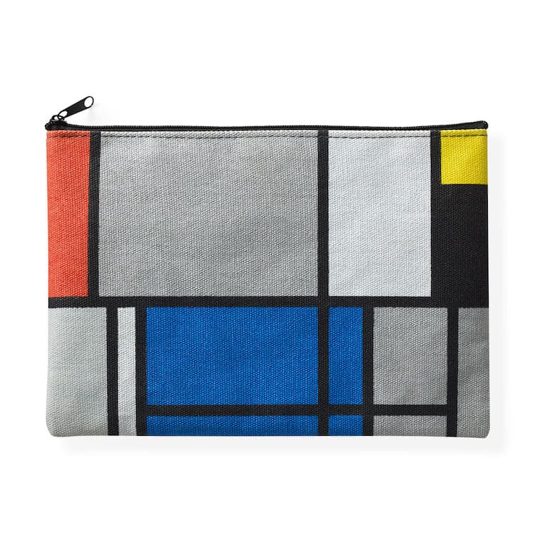 Trousse à crayons à imprimé Mondrian