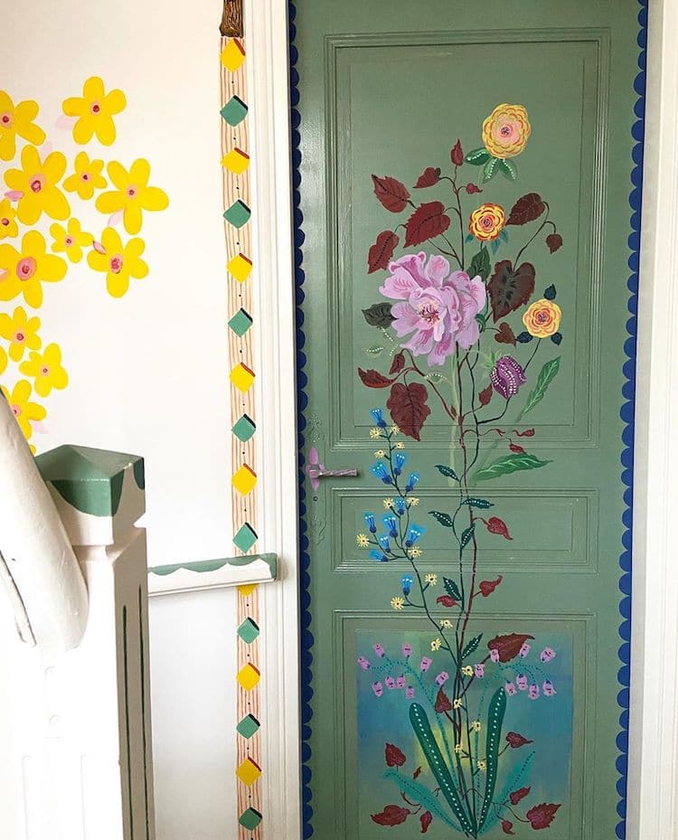 Peintures murales de la maison par Nathalie Lete