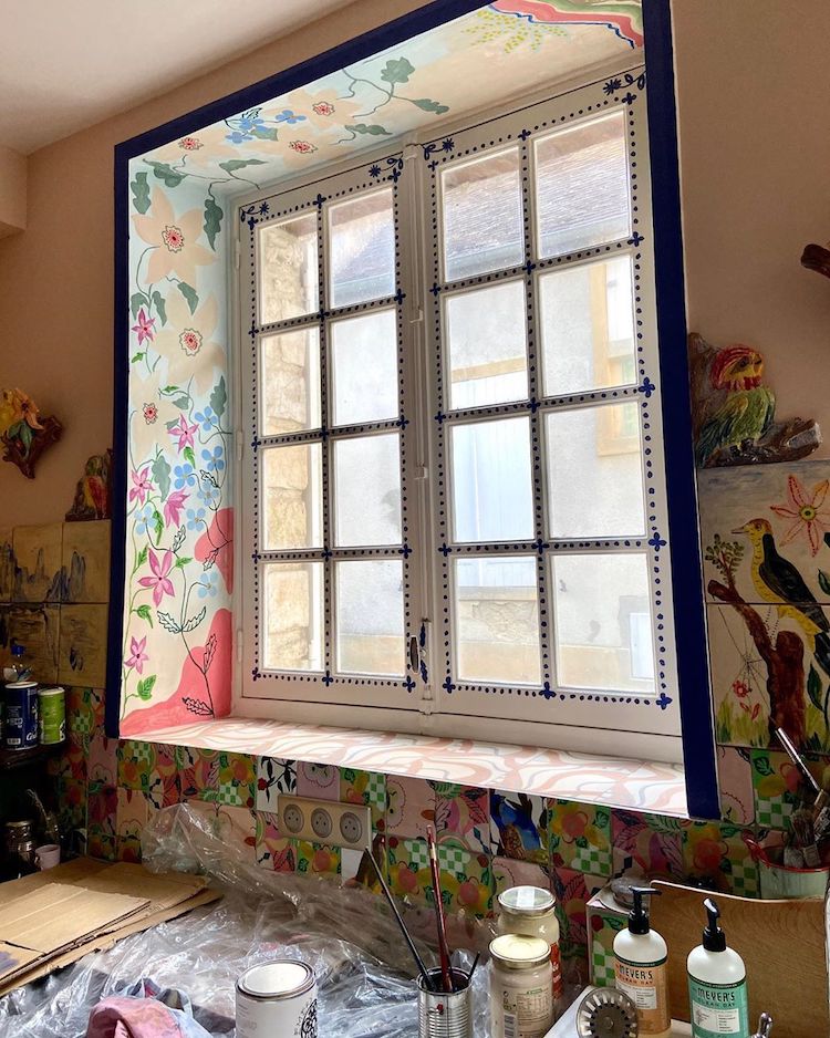 Peintures murales de la maison par Nathalie Lete