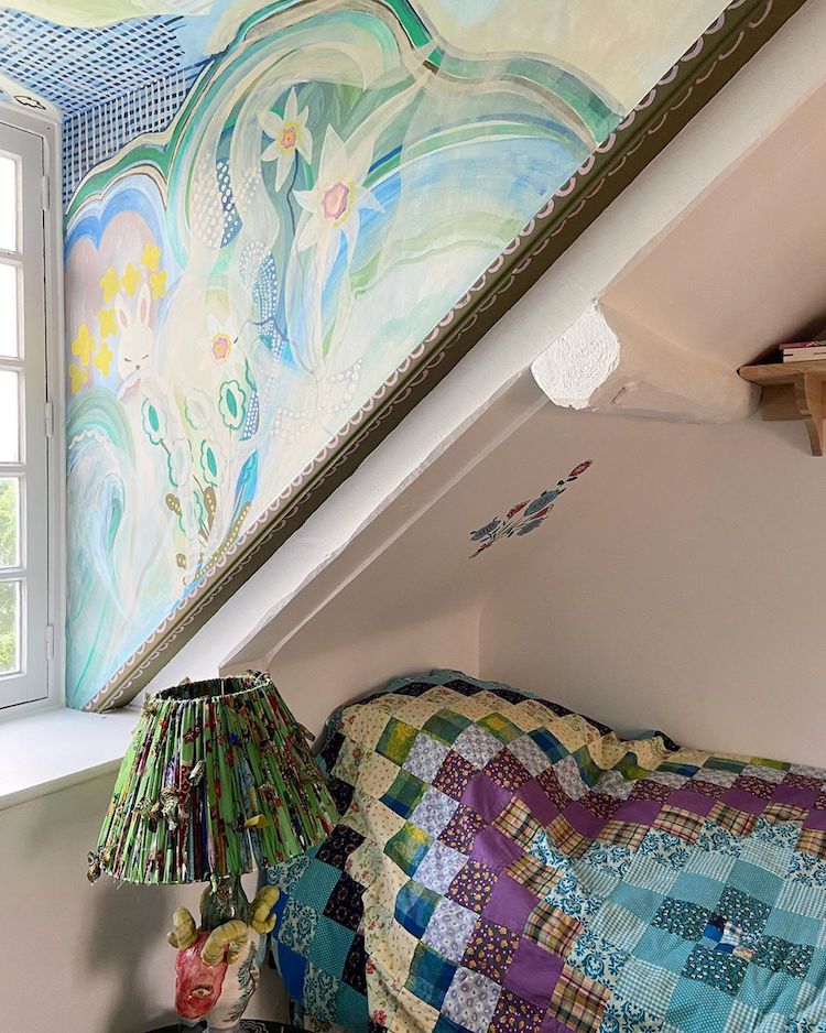 Peintures murales de la maison par Nathalie Lete