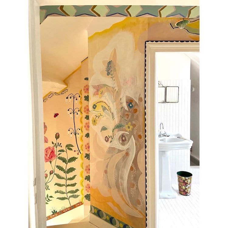 Peintures murales de la maison par Nathalie Lete