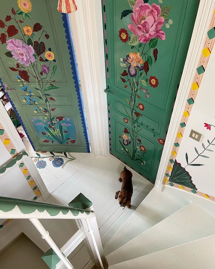Peintures murales de la maison par Nathalie Lete