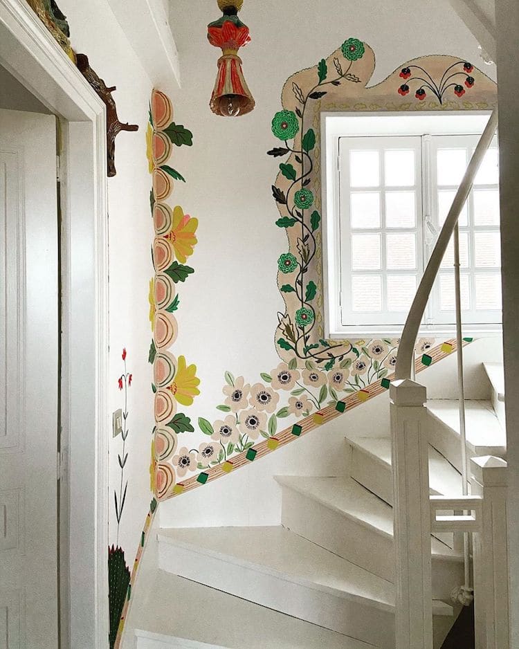 Peintures murales de la maison par Nathalie Lete