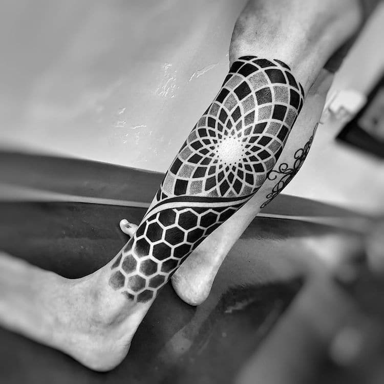 Tatouage Illusion d'optique par Matt Pehrson