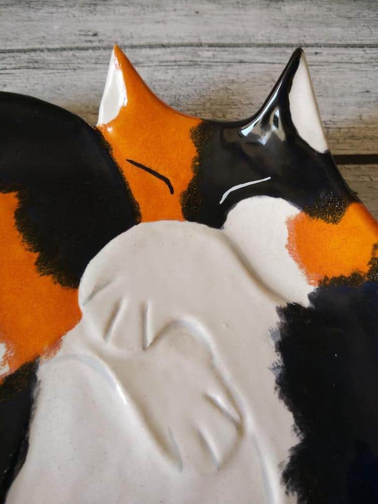 Assiettes en céramique Cat par Taniko Ga