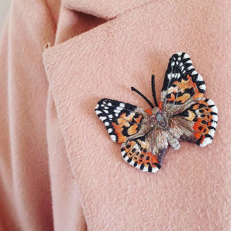 Broderie papillon par Georgie Emery