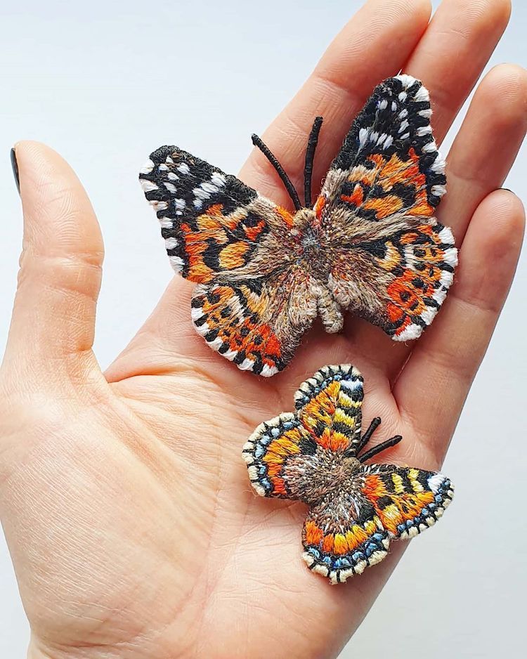 Broderie papillon par Georgie Emery