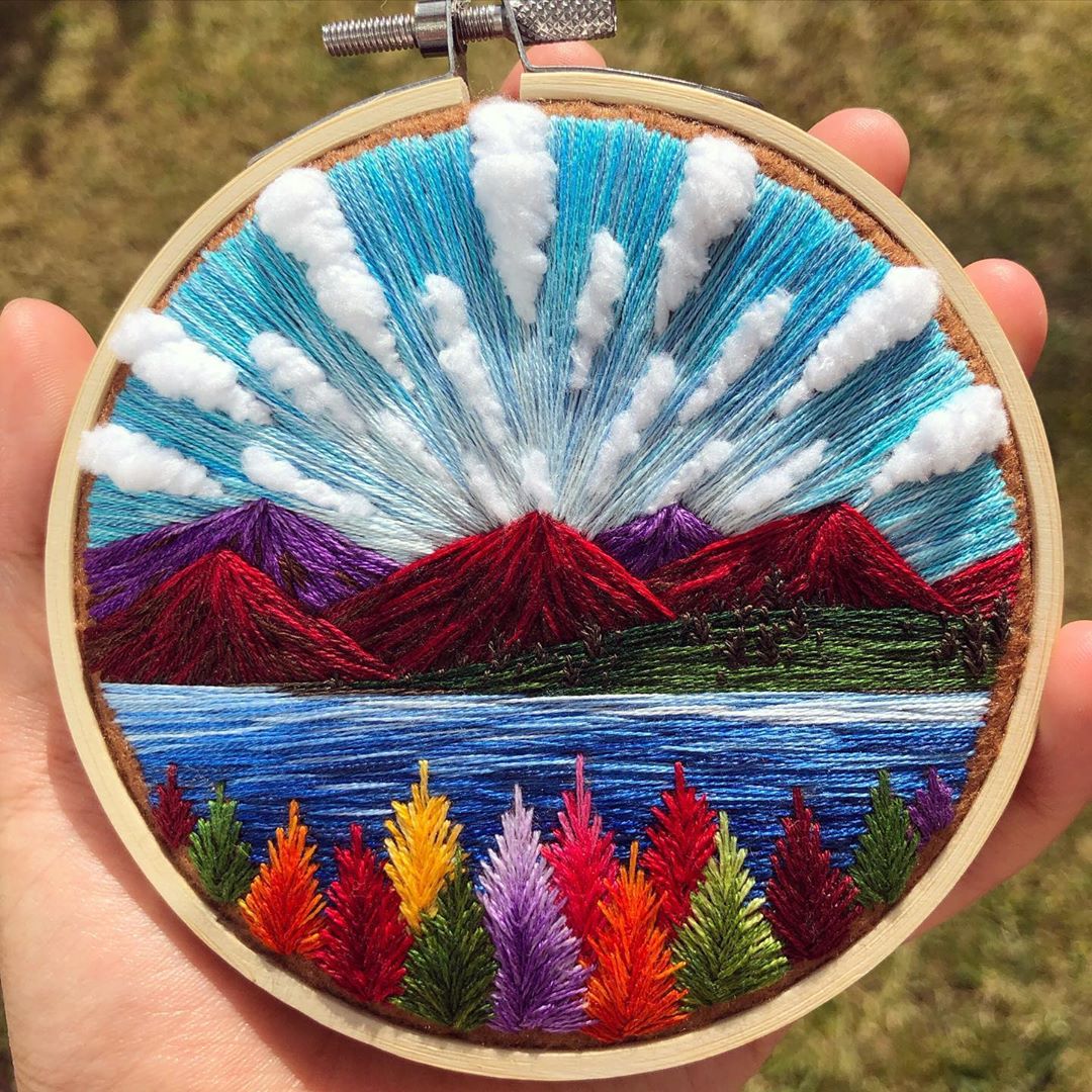 Broderie de paysage par broderie Sew