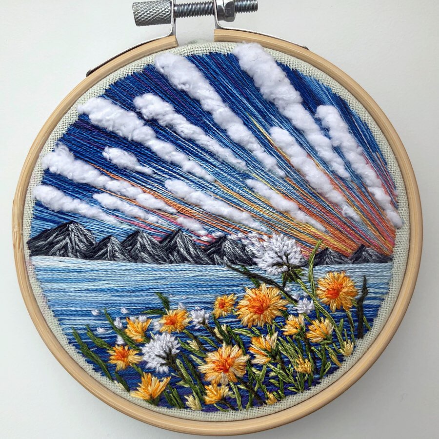 Broderie de paysage par broderie Sew