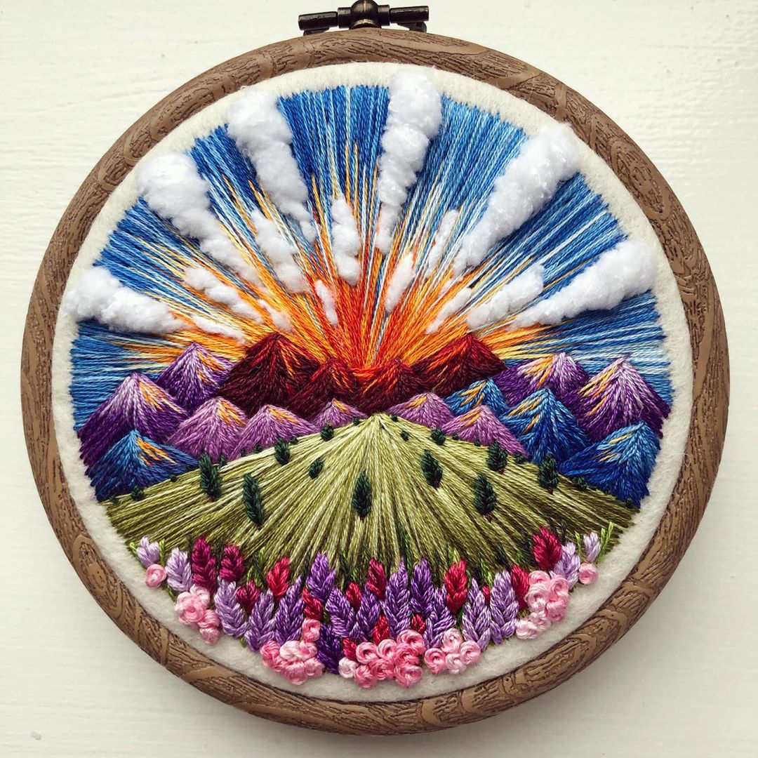 Broderie de paysage par broderie Sew