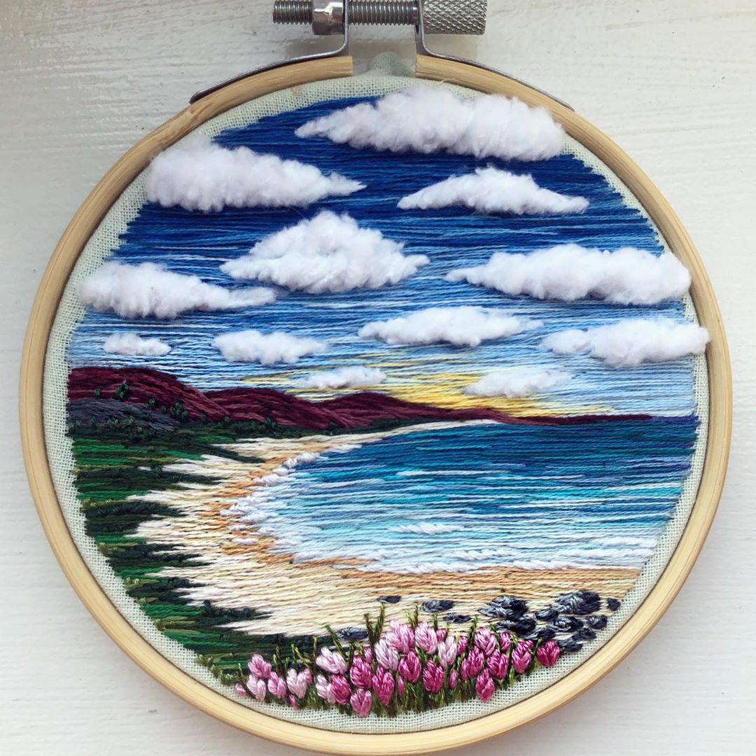 Broderie de paysage par broderie Sew