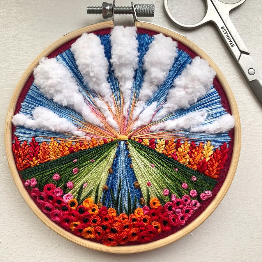Broderie de paysage par broderie Sew