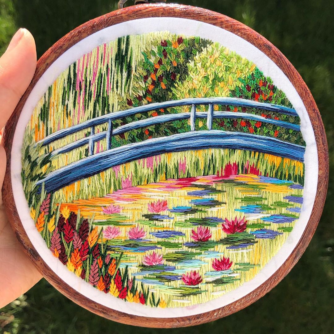 Broderie de paysage par broderie Sew