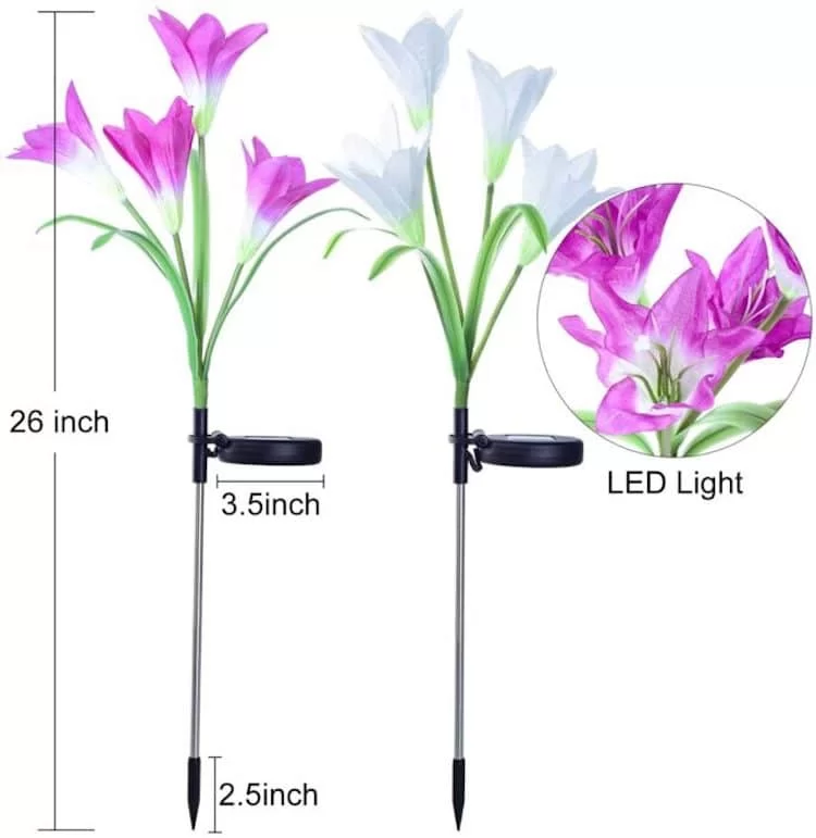 Lampes Solaires Fleur de Lys par Doingarte