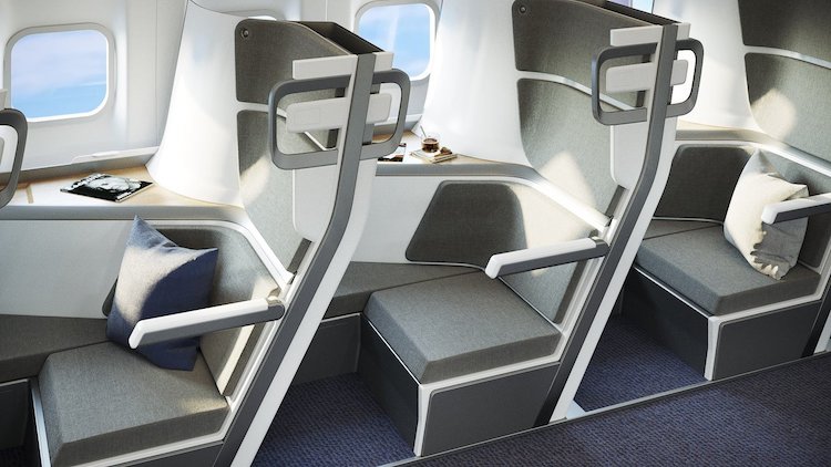 Siège d'avion à distance sociale par Zephyr Aerospace