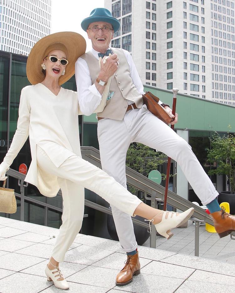 Icônes de mode d'amis âgés