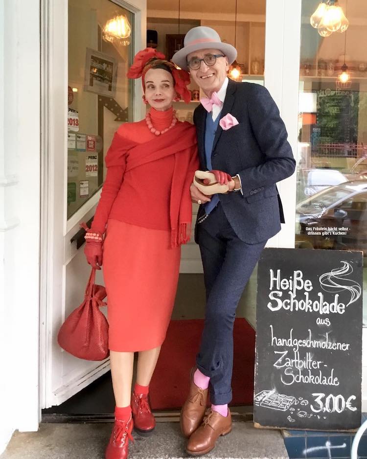 Icônes de mode d'amis âgés