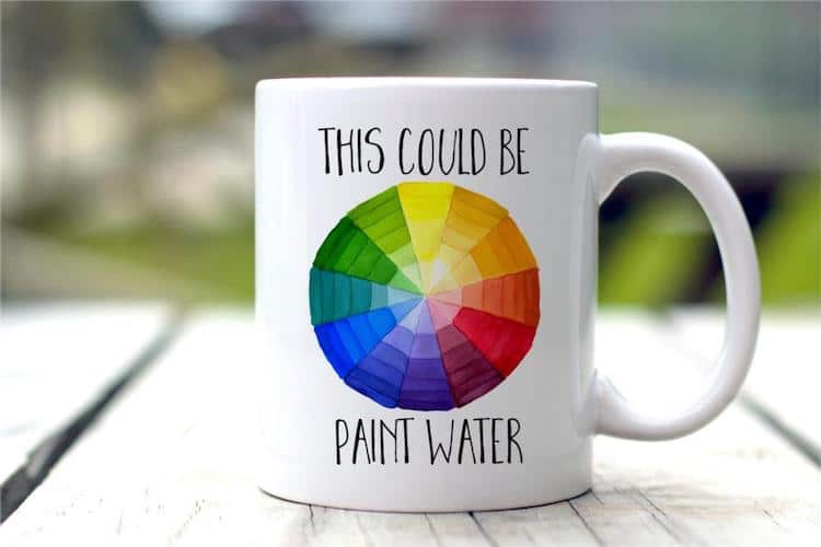 Tasse à eau de peinture d'artiste