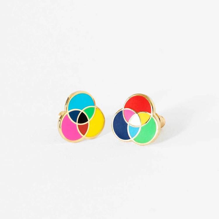 Boucles d'oreilles Théorie des couleurs
