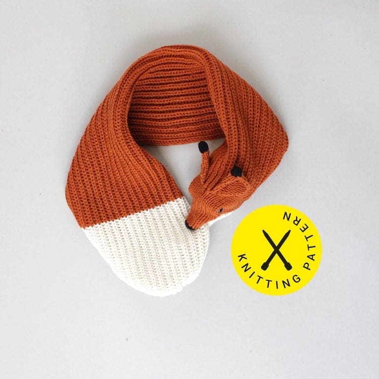 Patron tricot écharpe renard