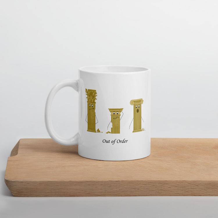 Tasse colonne - 15 tasses inspirées de l'architecture pour les amateurs de design