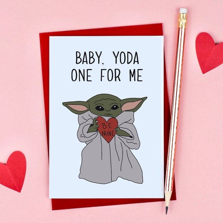 Cartes de la Saint-Valentin Baby Yoda
