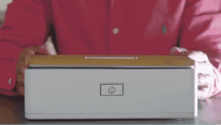 Boîte à lunch auto-chauffante Steamy Heatbox Gif