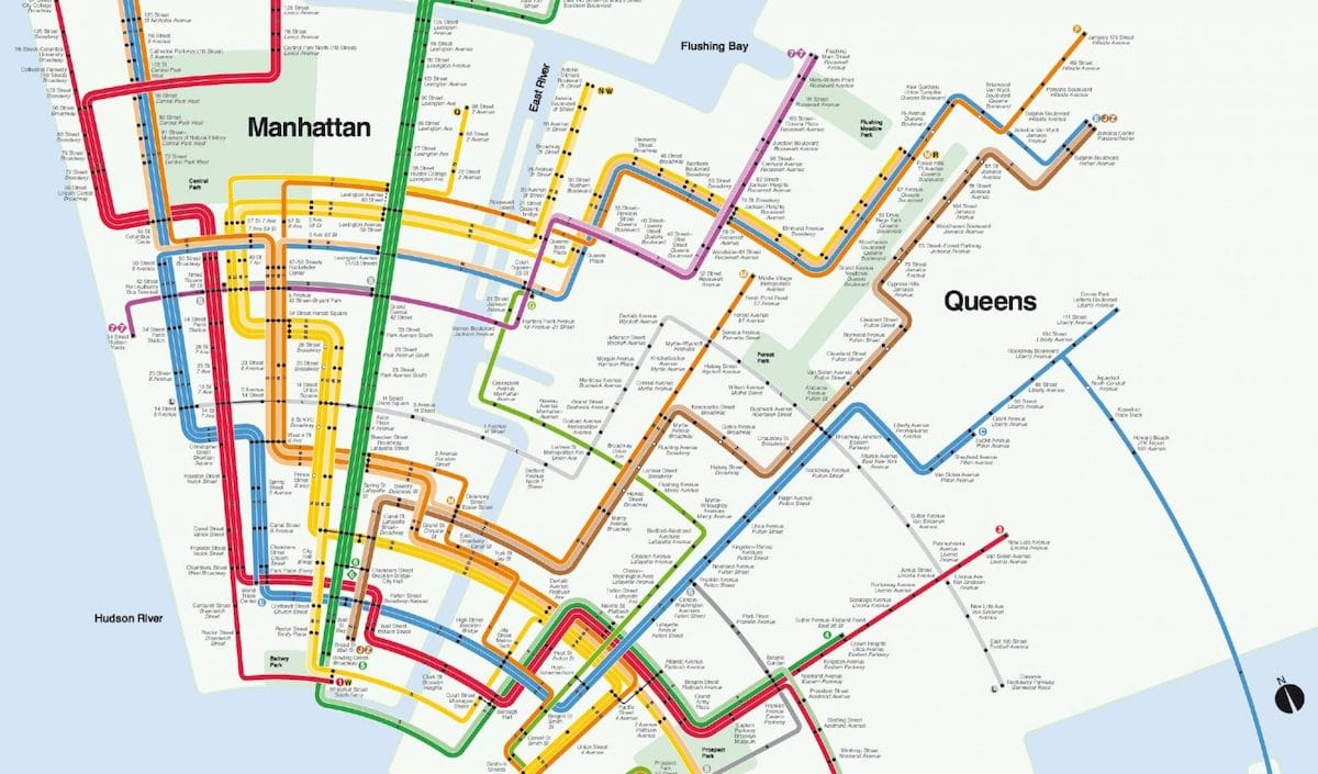 Plan du métro Vignelli NYC - Le design n'est pas de l'art: le travail et l'héritage de Massimo Vignelli
